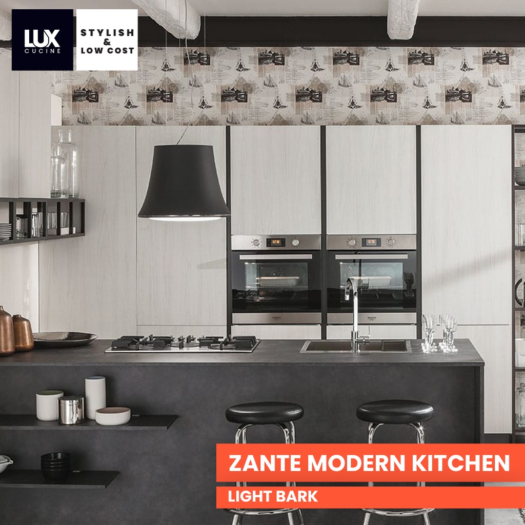 CRC ZANTE Modern Kitchen Light Bark Finish