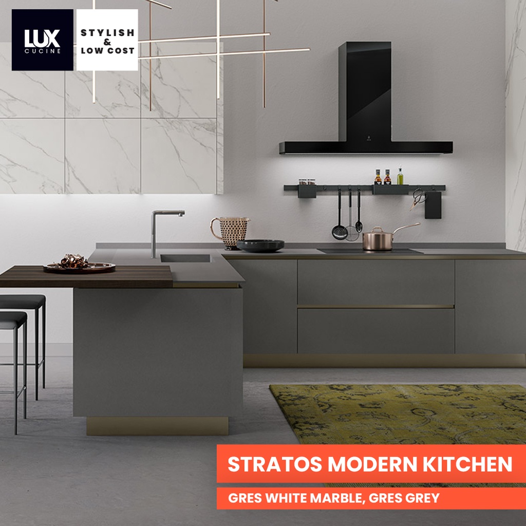 CRC STRATOS Modern Kitchen Gres Grey Finish