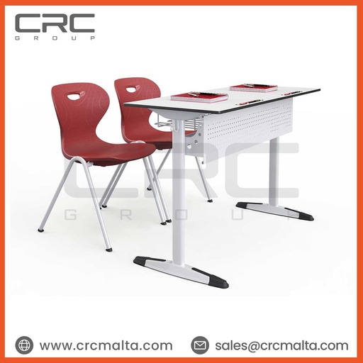 CRC Atlas double compact desk top metal front paneled school desk D01-23111