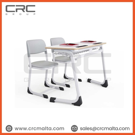 CRC Elegan Double laminated desk top warped school desk D01-25128